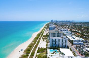 Surfside Miami Florida. Ocean front residences.